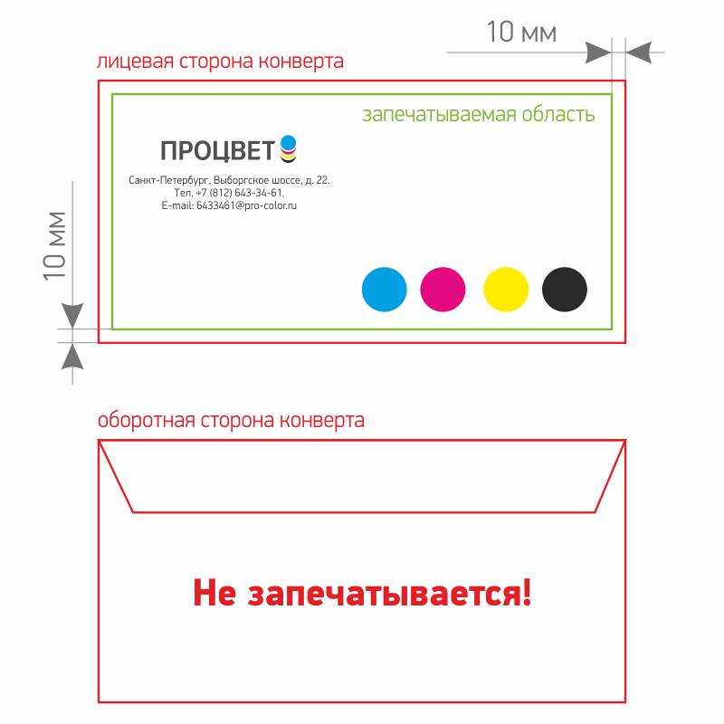 Схема запечатывания конверта